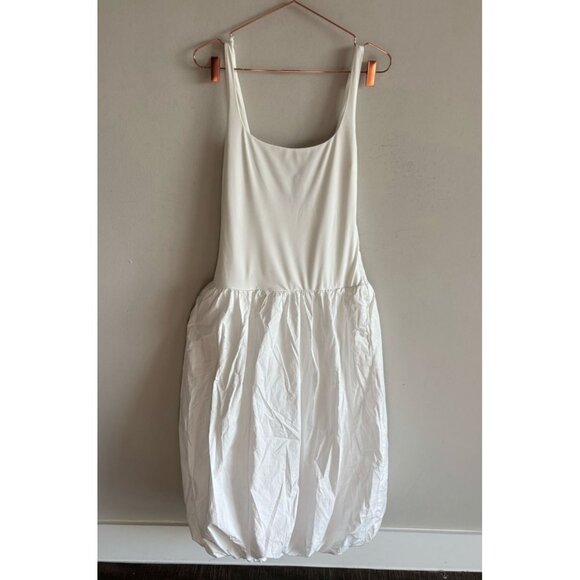 Zara Womens Sleeveless Round Neck Balloon Tank Midi Dress White Size M - Picture 6 of 10